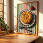 Hornazo – on Striped Tablecloth, Spanish Food Wall Decor, clean layout with no caption