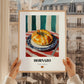Hornazo – Colorful Oil Painting, Spanish Food Still Life, styled in a charming Paris street view