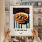 Carcamusas – on Striped Tablecloth, Spanish Food Art, styled in a charming Paris street view
