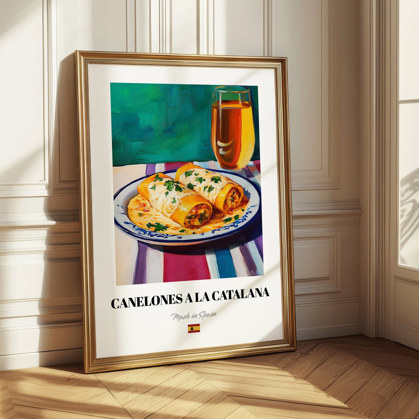 Canelones a la Catalana – Art, Spanish Pasta Wall Painting 