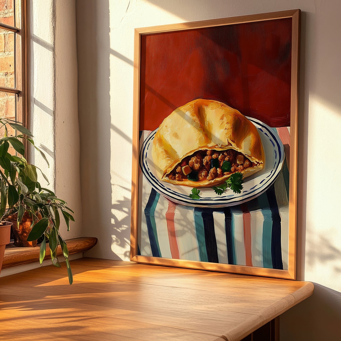 Empanada Gallega – Art, Spanish Pastry Wall Painting, clean layout with no caption