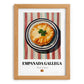 Empanada Gallega – on Striped Tablecloth, Spanish Pastry Painting, set in oak frame