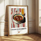 Callos a la Madrileña – on Striped Tablecloth, Spanish Food Illustration