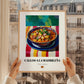 Callos a la Madrileña – Colorful Oil Painting, Spanish Food Wall Decor, styled in a charming Paris street view