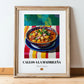 Callos a la Madrileña – Colorful Oil Painting, Spanish Food Wall Decor, in wooden frame leaning on the floor