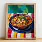 Callos a la Madrileña – Colorful Oil Painting, Spanish Food Wall Decor, no-text version framed in wood