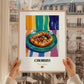 Chorizo – Oil Painting, Spanish Food Wall Decor, styled in a charming Paris street view