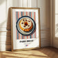 Paris-Brest – on Striped Tablecloth, French French Pastry Art 