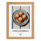 Canelés de Bordeaux – on Striped Tablecloth, French French Pastry Still Life, set in oak frame