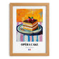 Opéra Cake – Colorful Oil Painting, French French Dessert Painting, set in oak frame