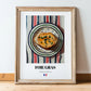 Foie Gras – Colorful Oil Painting, French Food Painting, in wooden frame leaning on the floor