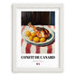 Confit de Canard – Art, French Food Poster, placed in minimal white frame