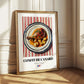 Confit de Canard – on Striped Tablecloth, French Food Illustration