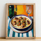 Blanquette de Veau – Oil Painting, French Food Wall Painting, no-text version framed in wood