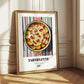 Tartiflette – on Striped Tablecloth, French Food Wall Decor