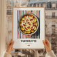 Tartiflette – on Striped Tablecloth, French Food Wall Decor, styled in a charming Paris street view