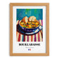 Bouillabaisse – Art, French Food Illustration, set in oak frame