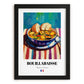 Bouillabaisse – Art, French Food Illustration, in sleek black frame