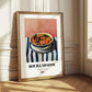 Bouillabaisse – on Striped Tablecloth, French Food Wall Art