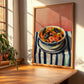 Bouillabaisse – on Striped Tablecloth, French Food Wall Art, clean layout with no caption