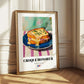 Croque Monsieur – Oil Painting, French Food Wall Illustration