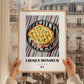 Croque Monsieur – on Striped Tablecloth, French Food Painting, styled in a charming Paris street view
