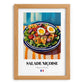 Salade Niçoise – Colorful Oil Painting, French Food Wall Decor, set in oak frame