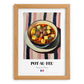 Pot-au-feu – on Striped Tablecloth, French Food Painting, set in oak frame