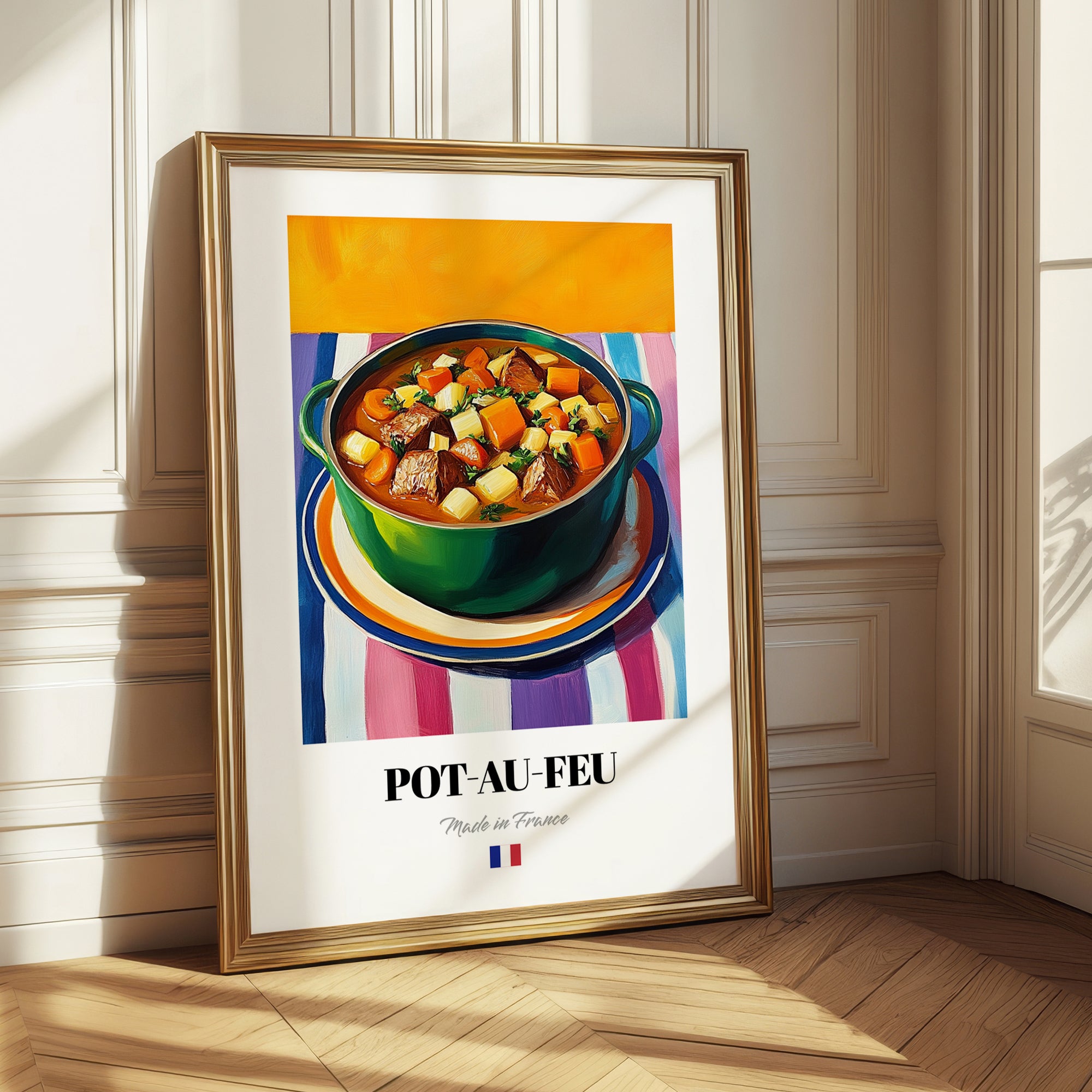 Pot-au-feu – Oil Painting, French Food Print
