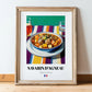 Navarin d’Agneau – Colorful Oil Painting, French Food Poster, in wooden frame leaning on the floor