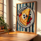 Crêpes – on Striped Tablecloth, French French Pastry Still Life, clean layout with no caption