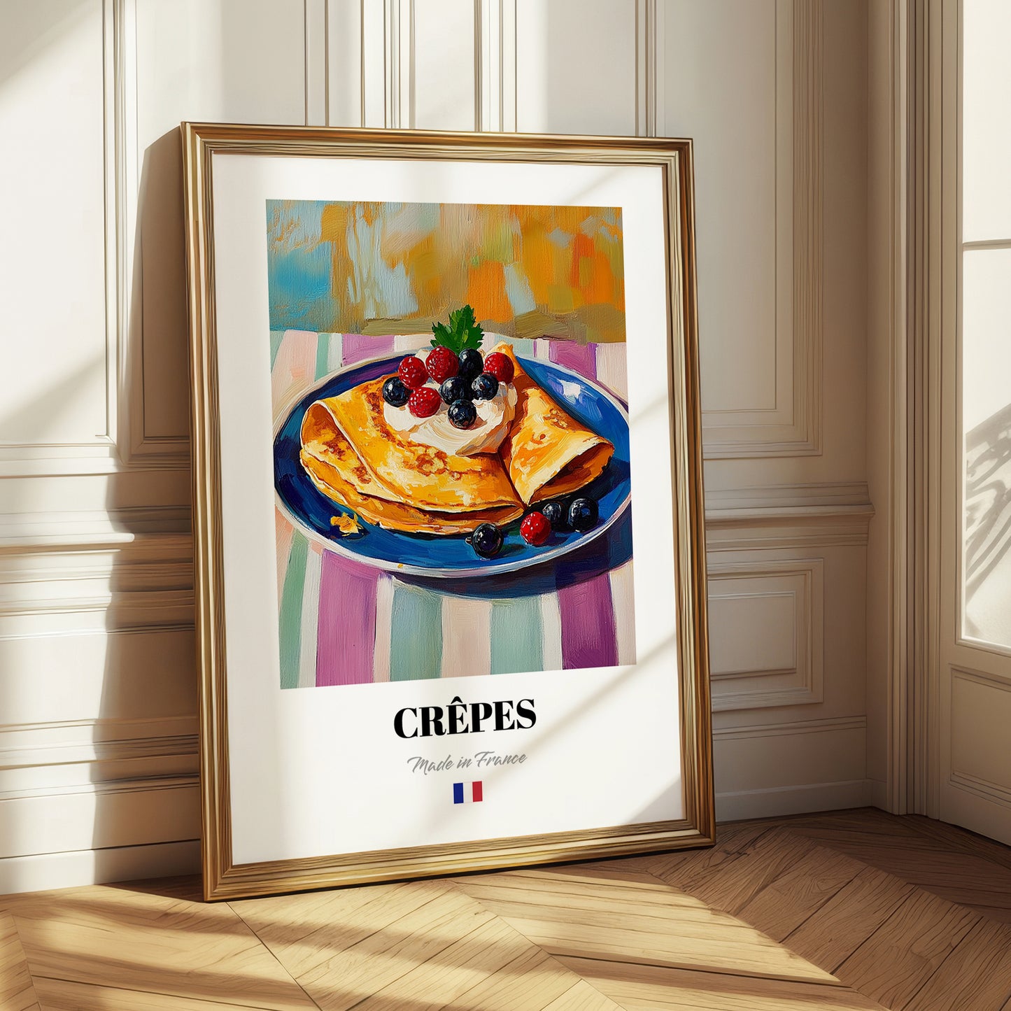 Crêpes – Art, French French Pastry Painting 
