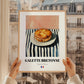 Galette Bretonne – on Striped Tablecloth, French Pastry Print, styled in a charming Paris street view