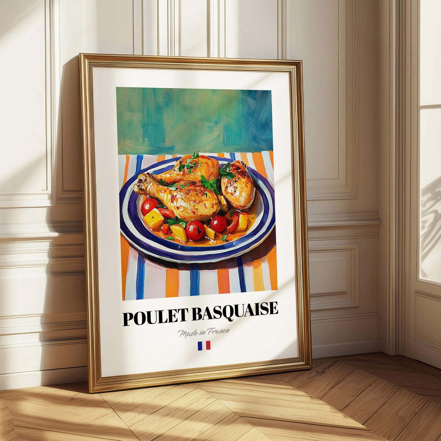 Poulet Basquaise – Oil Painting, French Food Wall Art
