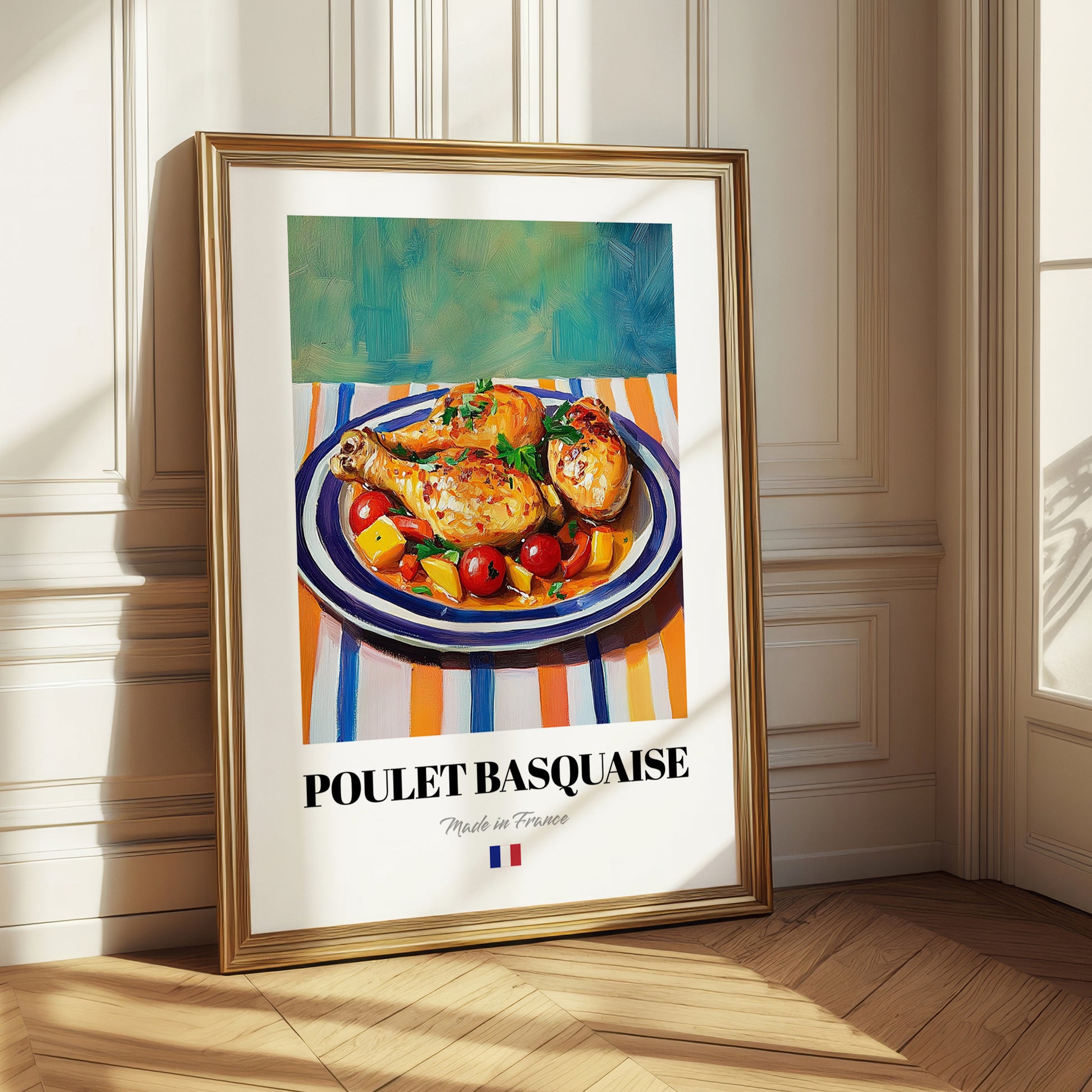 Poulet Basquaise – Oil Painting, French Food Wall Art