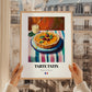 Tarte Tatin – Colorful Oil Painting, French French Dessert Still Life, styled in a charming Paris street view