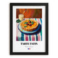 Tarte Tatin – Colorful Oil Painting, French French Dessert Still Life, in sleek black frame