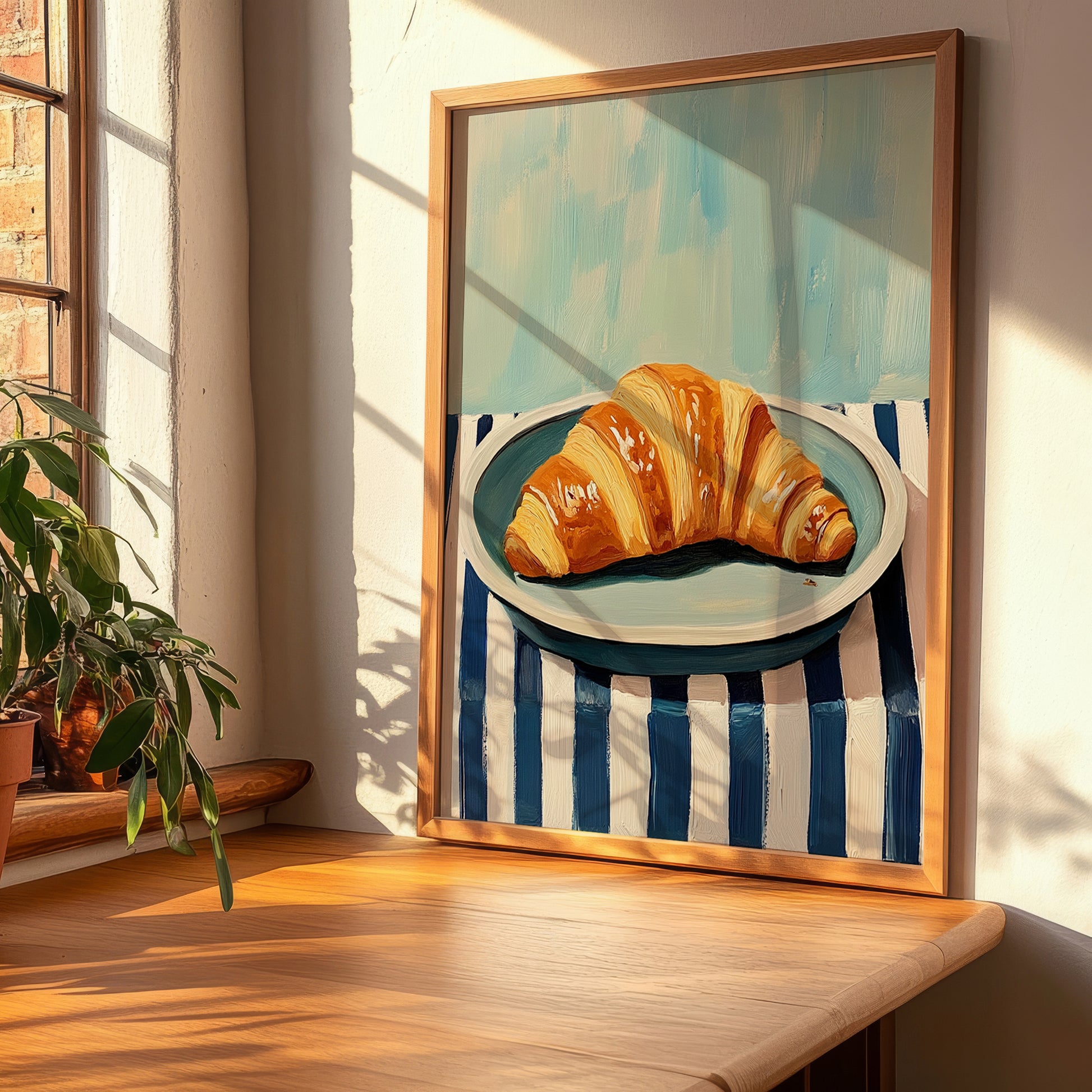 Croissant – Art, French French Pastry Still Life, clean layout with no caption