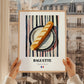 Baguette – on Striped Tablecloth, French Food Illustration, styled in a charming Paris street view