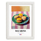 Macarons – Oil Painting, French French Dessert Illustration, placed in minimal white frame