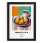 Madeleines – Art, French French Pastry Print, in sleek black frame