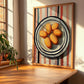 Madeleines – on Striped Tablecloth, French French Pastry Wall Decor, clean layout with no caption