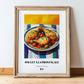 Poulet à la Provençale – Colorful Oil Painting, French Food Painting, in wooden frame leaning on the floor