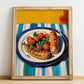 Andouillette – Oil Painting, French Food Painting, no-text version framed in wood