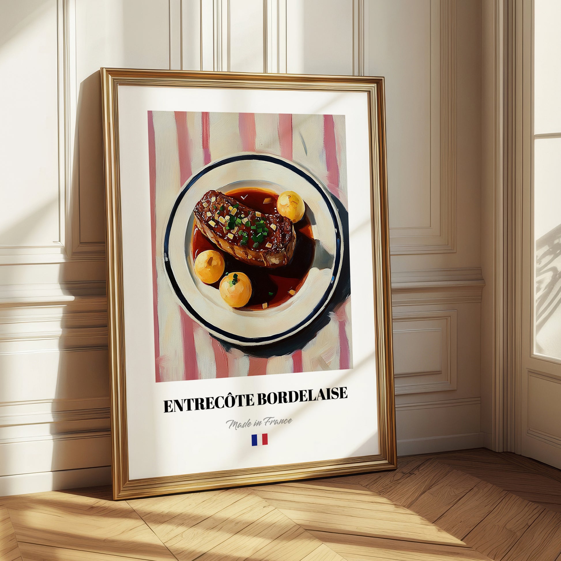 Entrecôte Bordelaise – Art, French Food Wall Decor