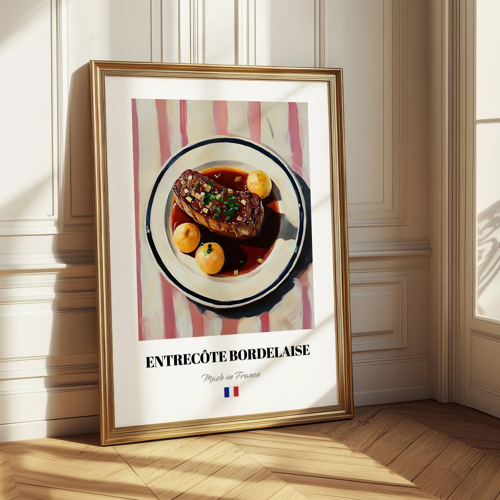 Entrecôte Bordelaise – Art, French Food Wall Decor