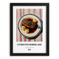 Entrecôte Bordelaise – Art, French Food Wall Decor, in sleek black frame