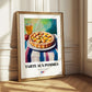 Tarte aux Pommes – Colorful Oil Painting, French French Dessert Illustration 