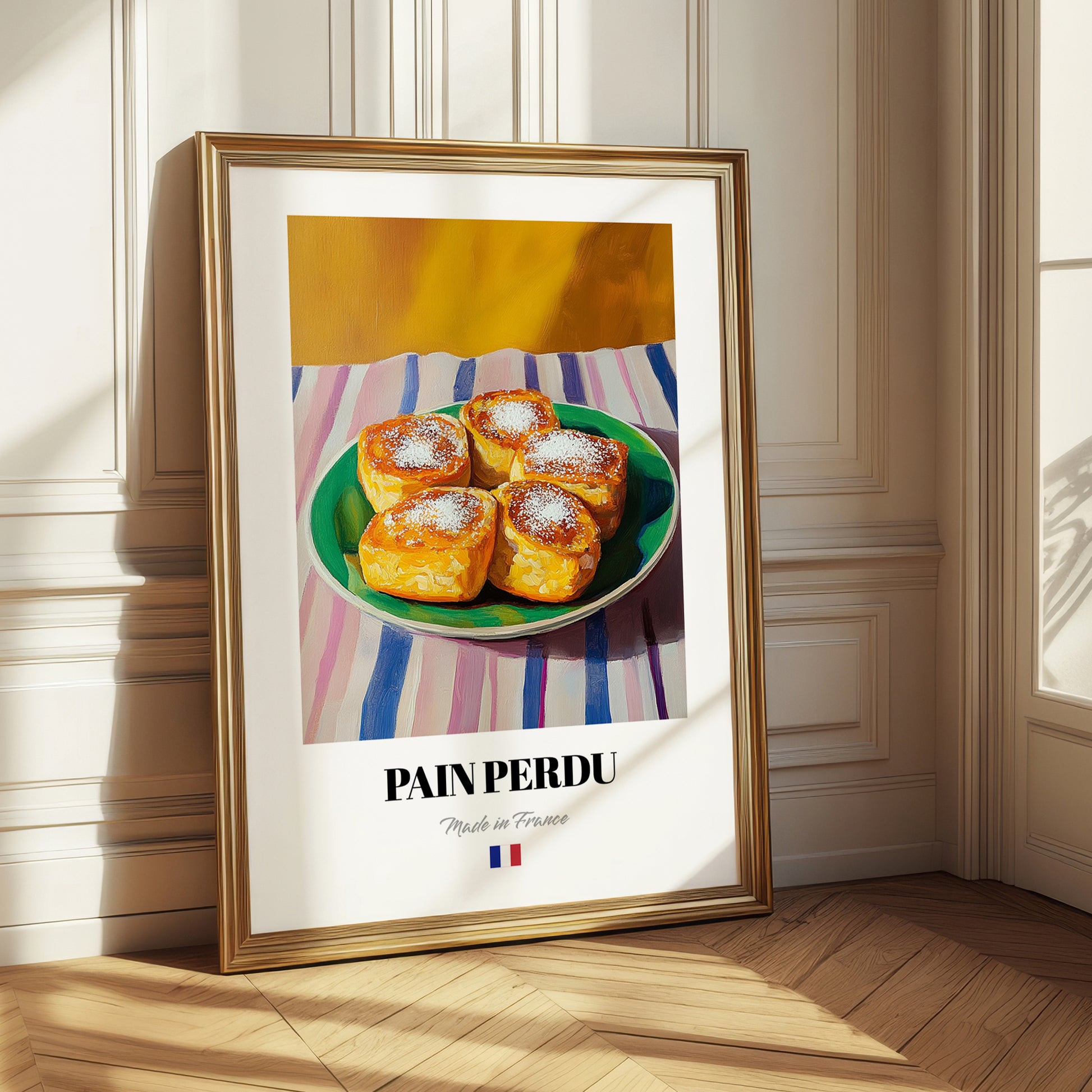 Pain Perdu – Oil Painting, French French Dessert Painting 