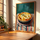 Brandade de Morue – on Striped Tablecloth, French Food Painting, clean layout with no caption